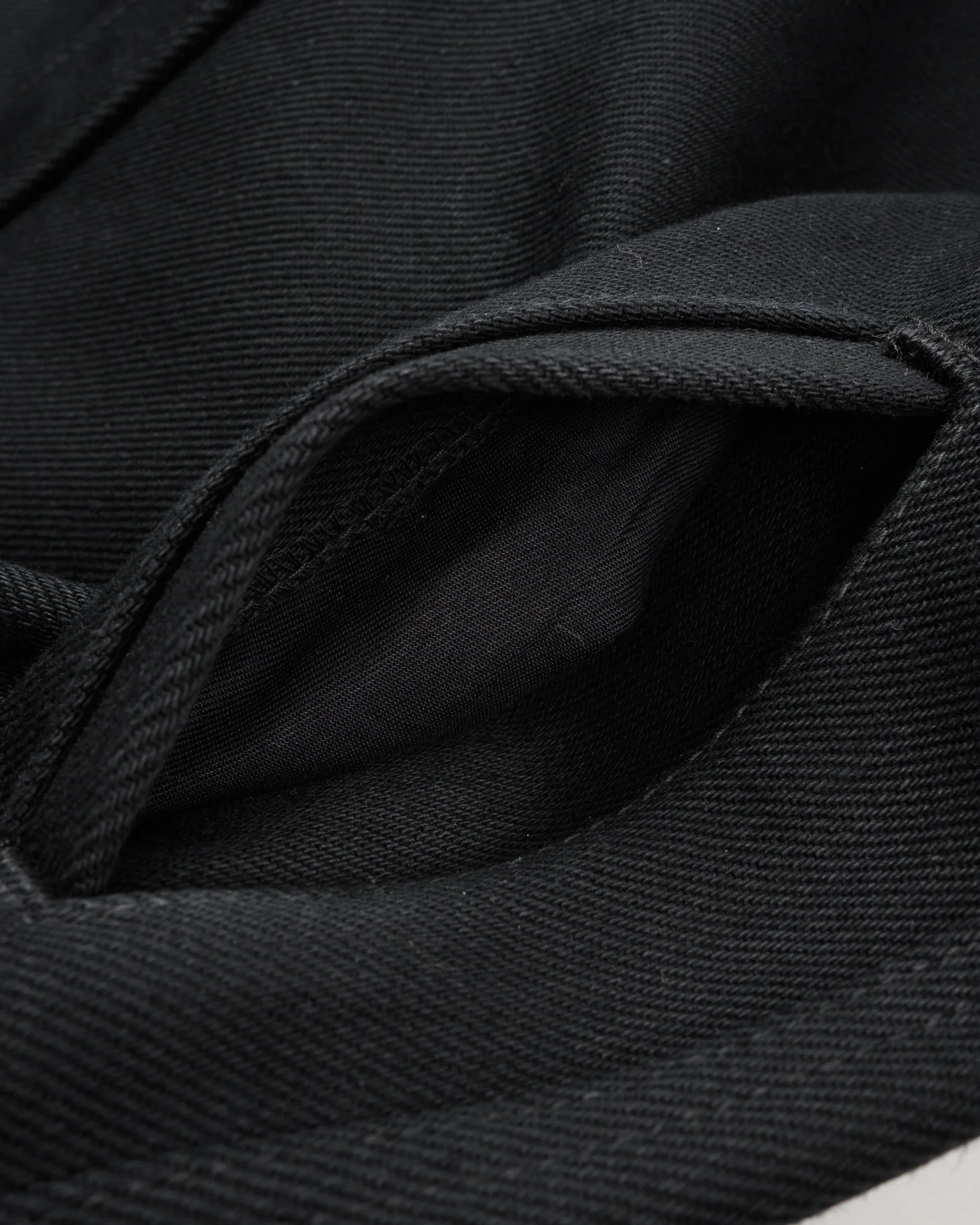 21oz Selvedge Denim CPO Work Shirt - "The UnTucked" - Superblack Non-Fade