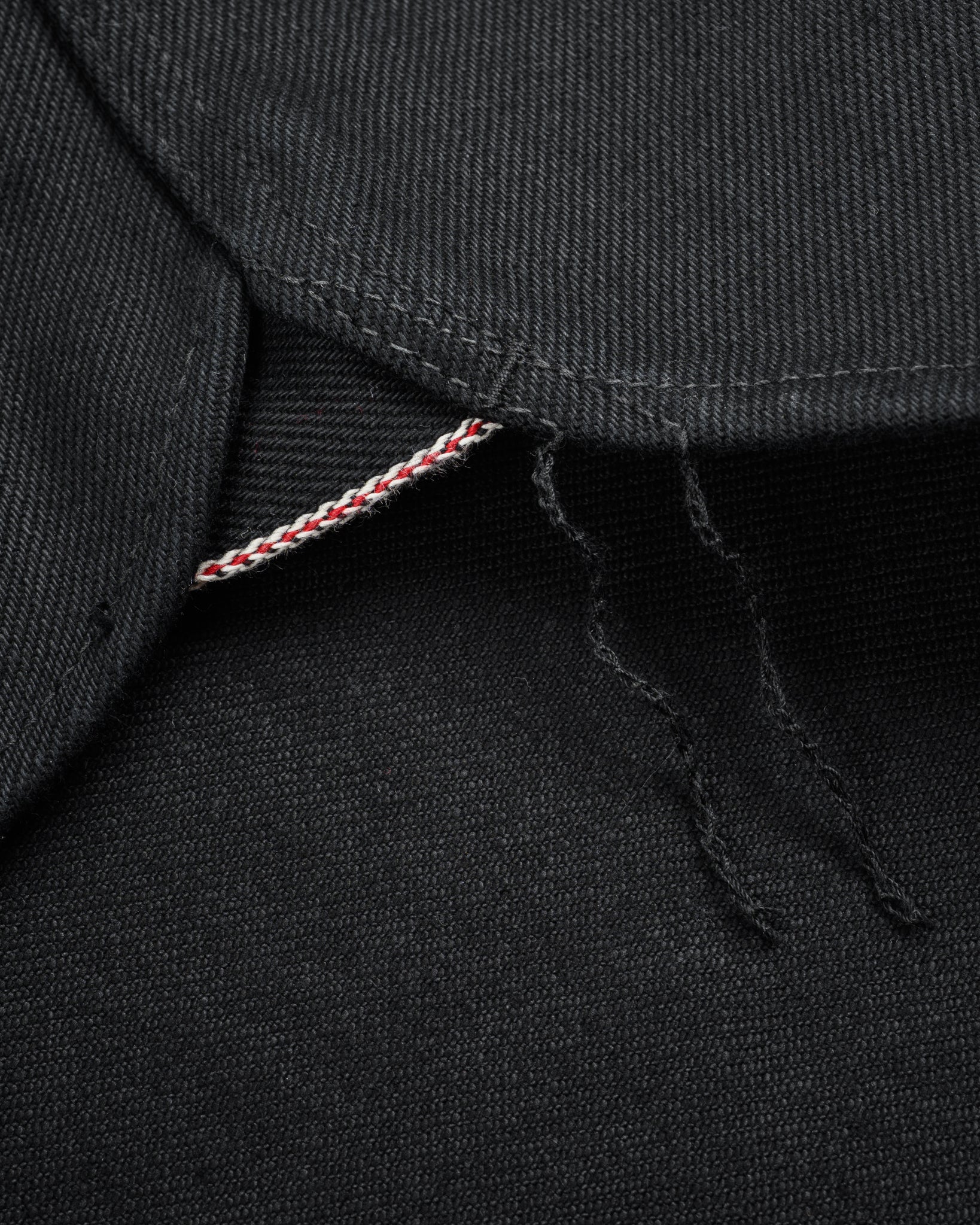 21oz Selvedge Denim CPO Work Shirt - "The UnTucked" - Superblack Non-Fade
