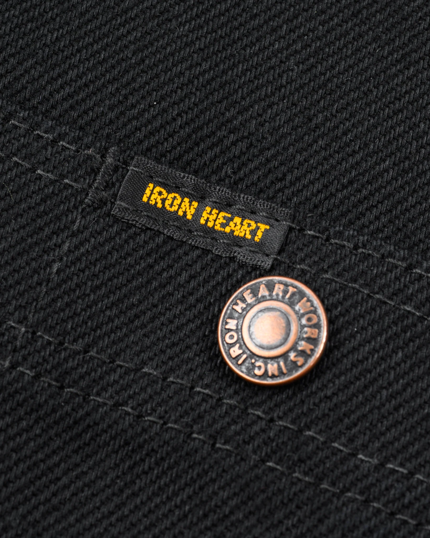 21oz Selvedge Denim CPO Work Shirt - "The UnTucked" - Superblack Non-Fade