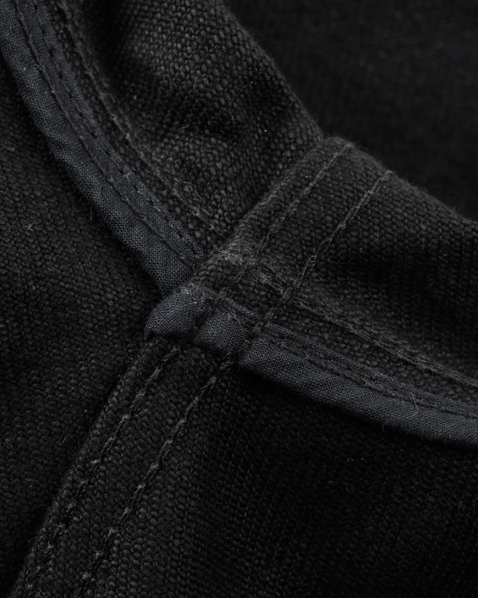 21oz Selvedge Denim CPO Work Shirt - "The UnTucked" - Superblack Non-Fade