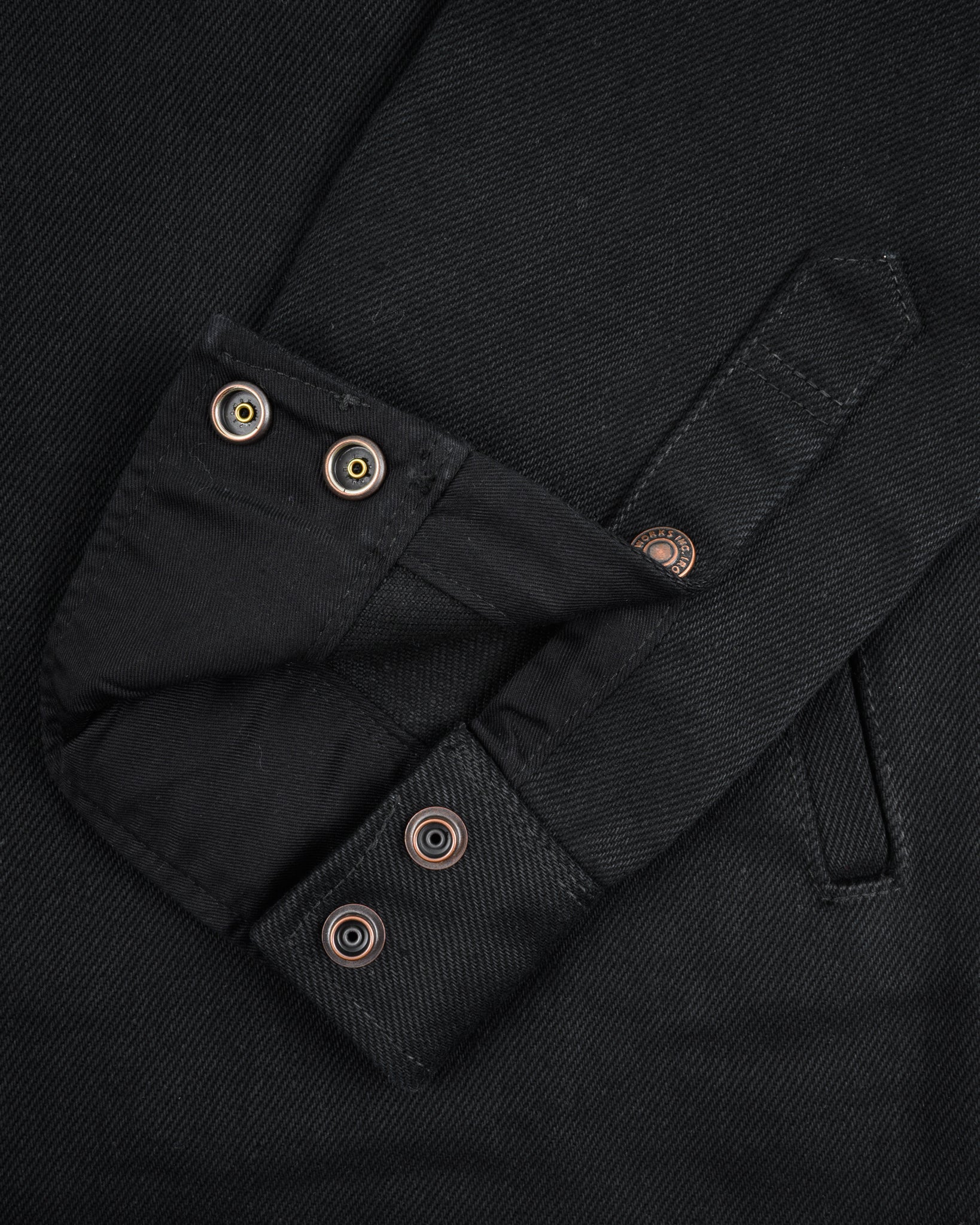 21oz Selvedge Denim CPO Work Shirt - "The UnTucked" - Superblack Non-Fade
