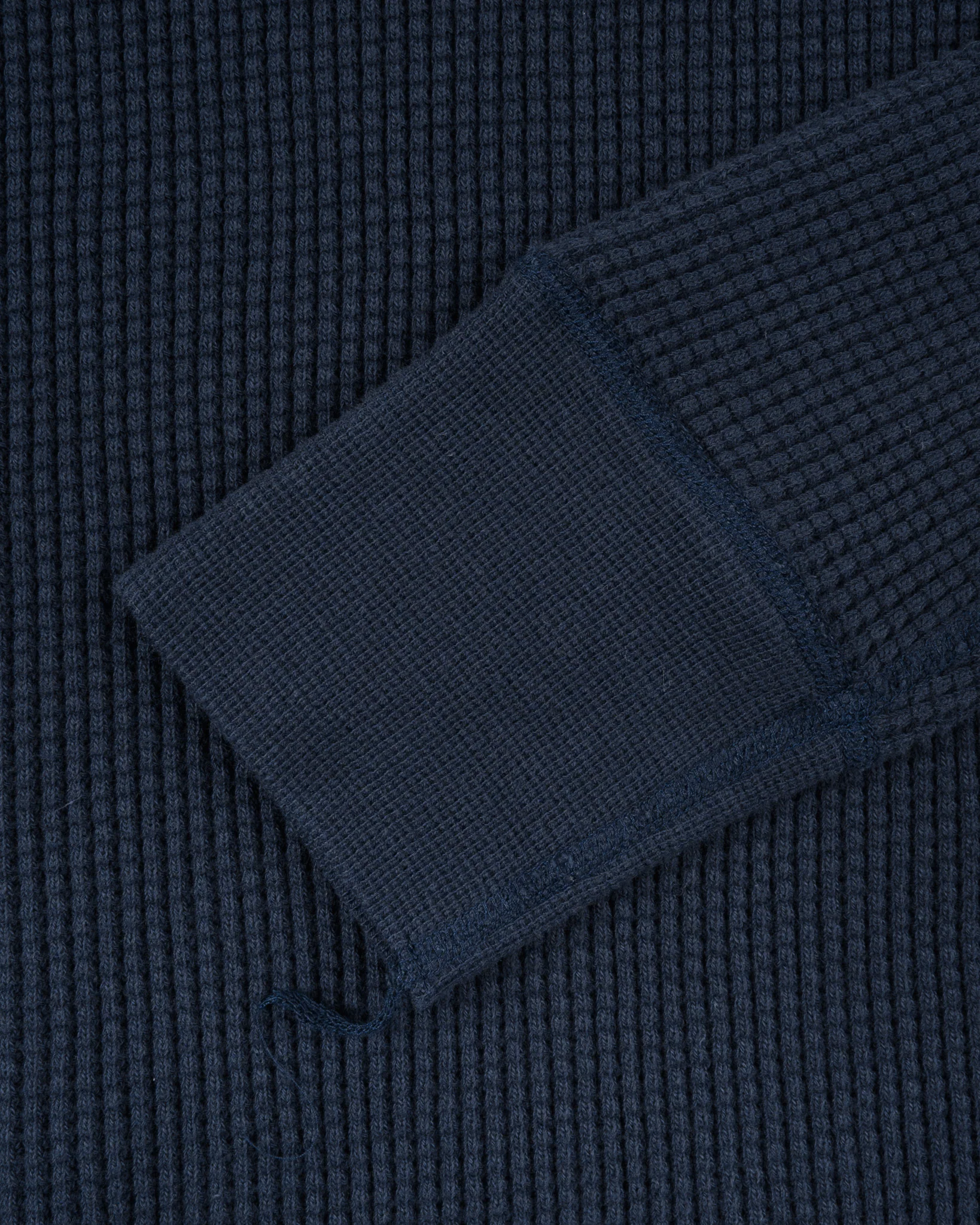 4669-waffle-knit-long-sleeved-crew-neck-thermal-top-navy-11.webp Waffle Knit Long Sleeved Crew Neck Thermal Top - Navy