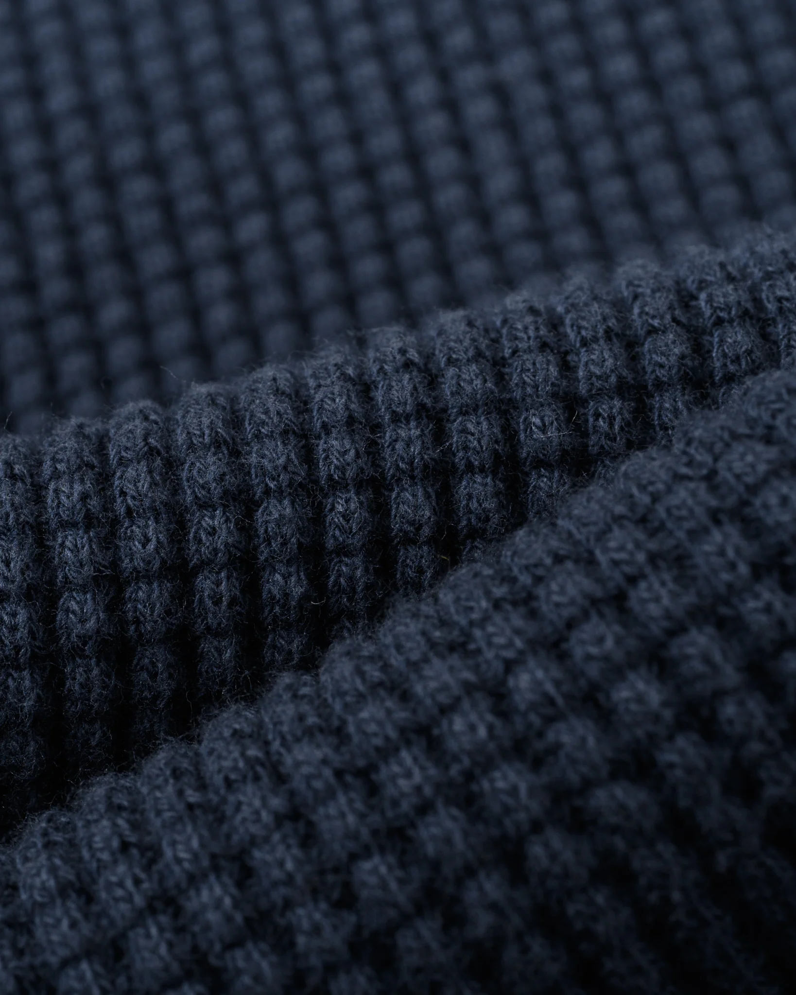 4669-waffle-knit-long-sleeved-crew-neck-thermal-top-navy-9.webp Waffle Knit Long Sleeved Crew Neck Thermal Top - Navy