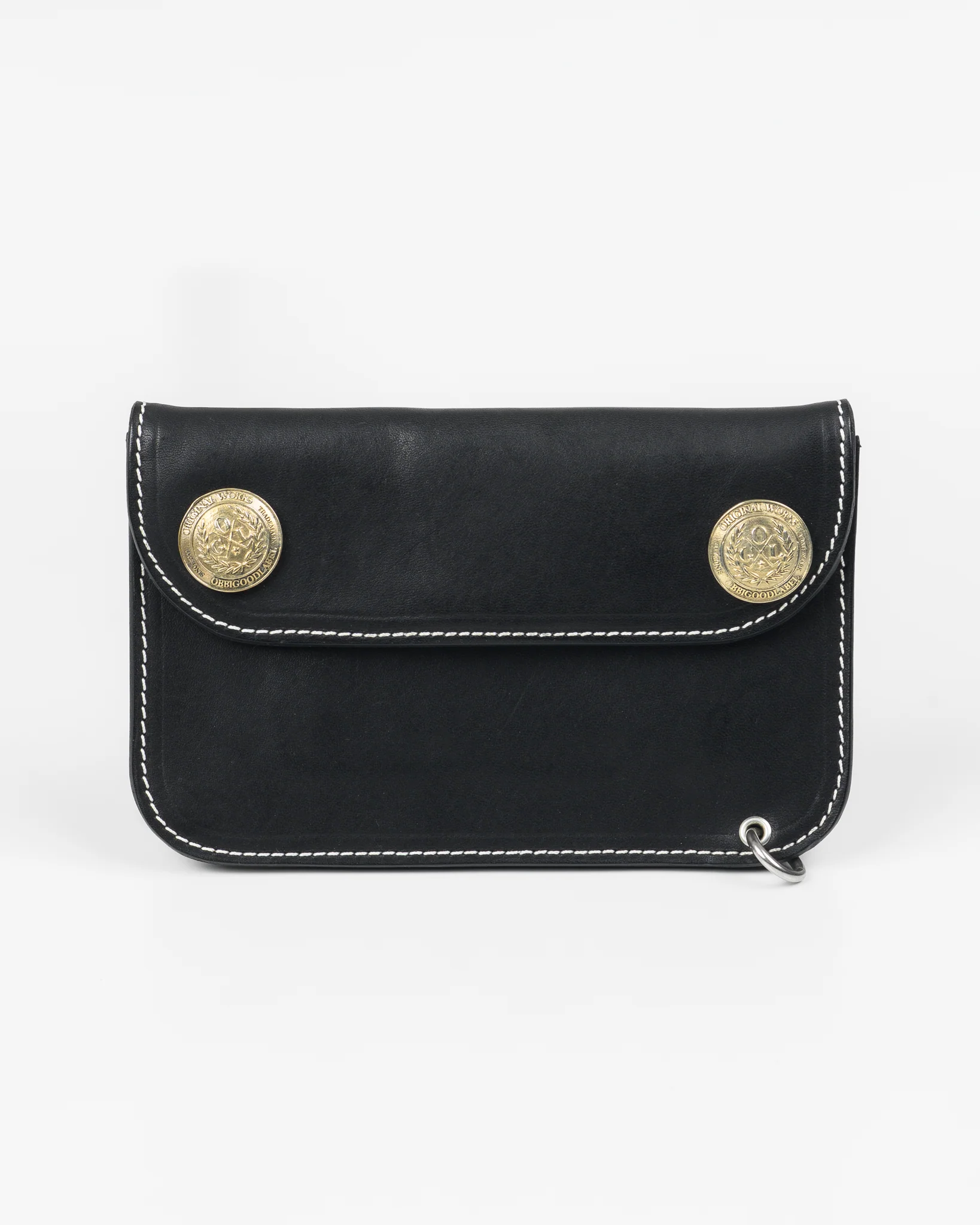 OGL Horsehide Trucker Concho Mid Wallet - Black