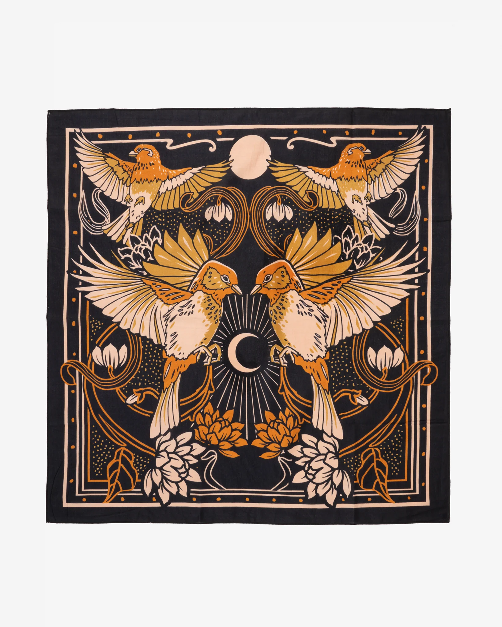 Felix Green Organic Cotton "Aviary" Bandana - Black