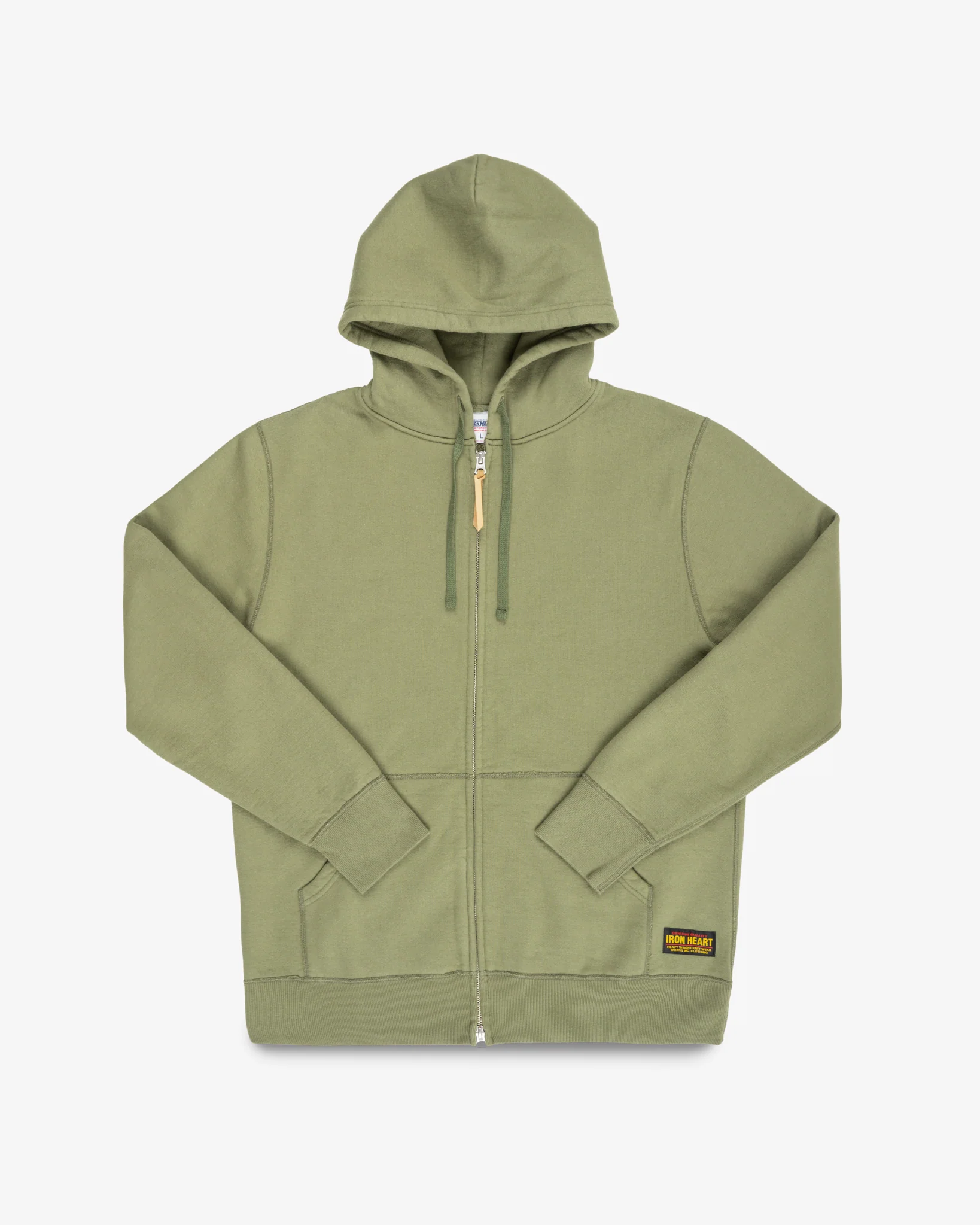 4784-14oz-ultra-heavyweight-loopwheel-cotton-zip-up-hoodie-olive-1.webp 14oz Ultra Heavyweight Loopwheel Cotton Zip Up Hoodie - Olive
