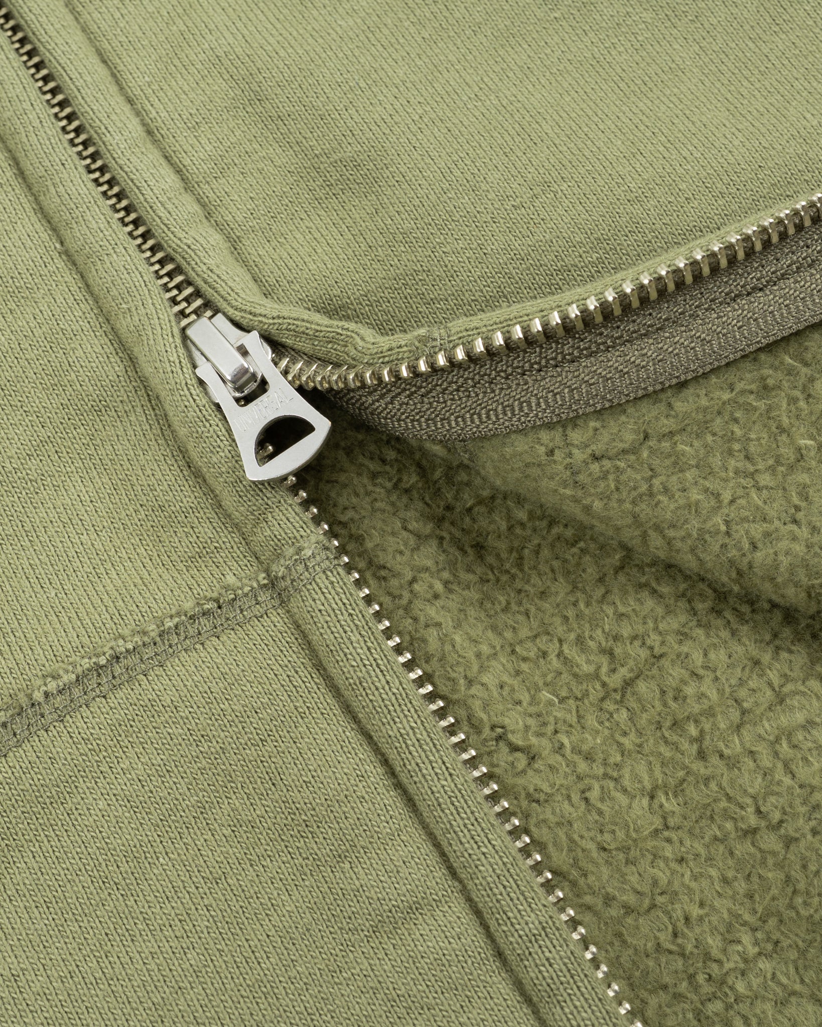 4784-14oz-ultra-heavyweight-loopwheel-cotton-zip-up-hoodie-olive-11.jpg 14oz Ultra Heavyweight Loopwheel Cotton Zip Up Hoodie - Olive