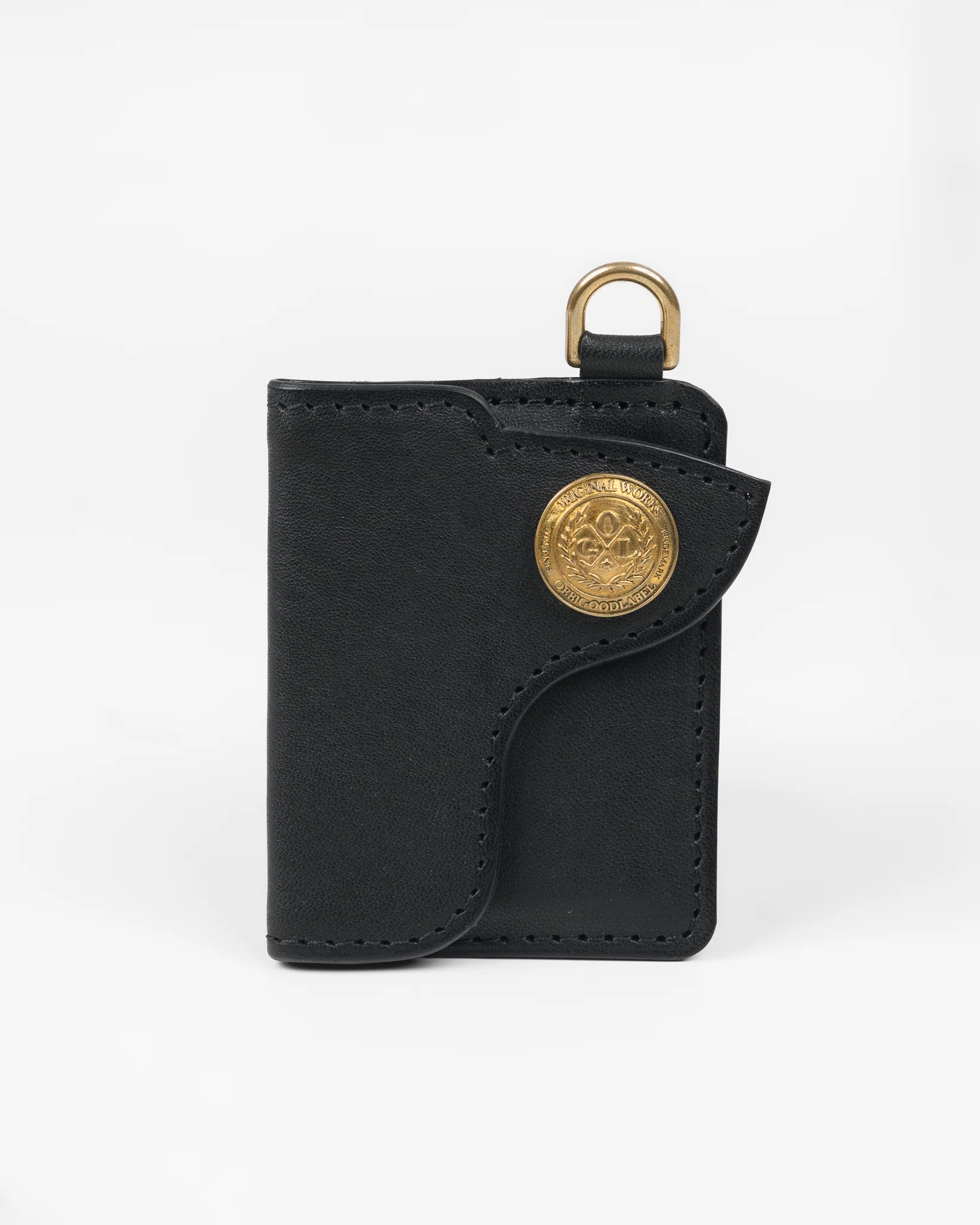OGL Horsehide Concho Cardholder - Black