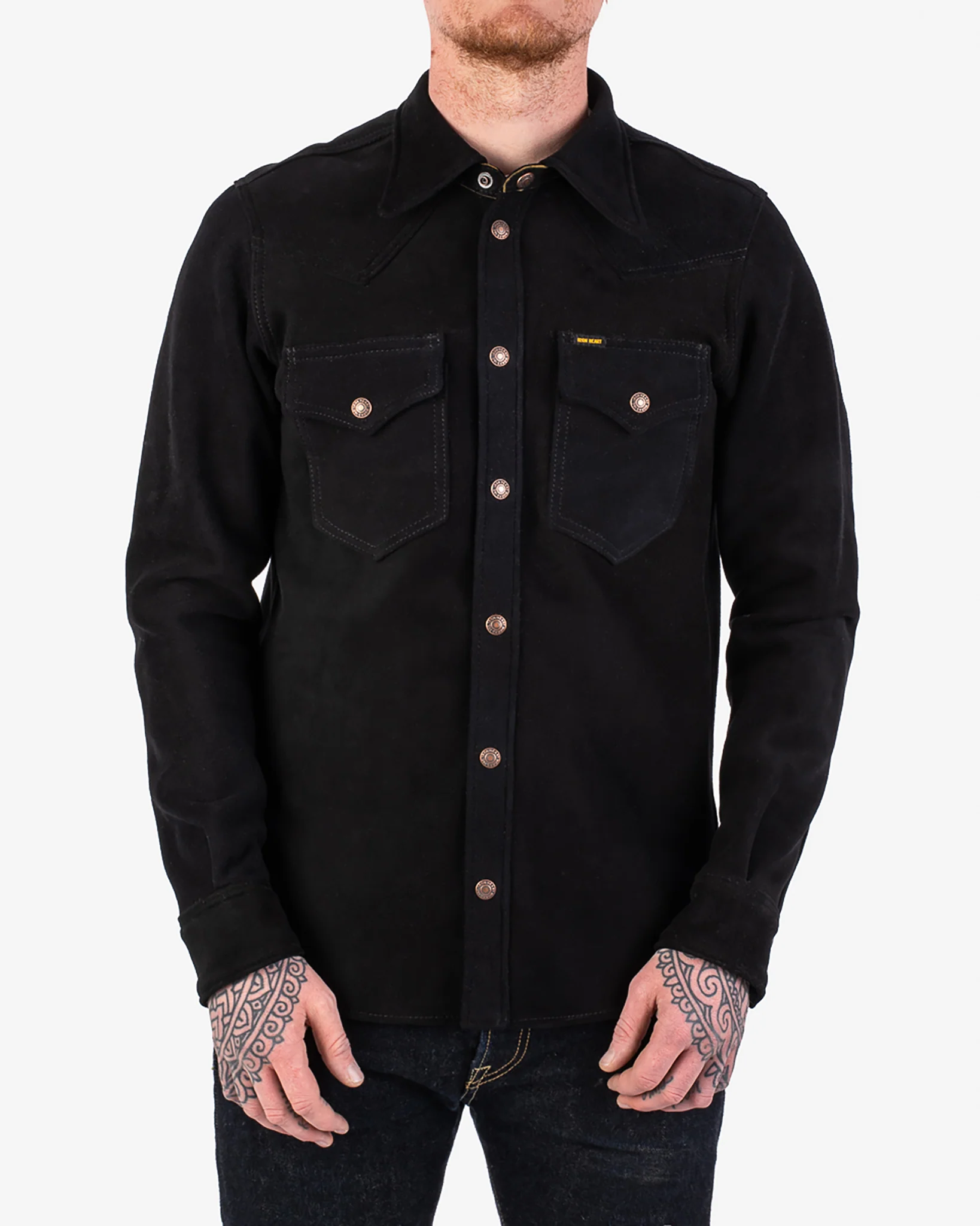 4985-deerskin-western-shirt-the-big-buck-black-version-1-2.webp Deerskin Western Shirt "The Big Buck" - Black (Version 1)