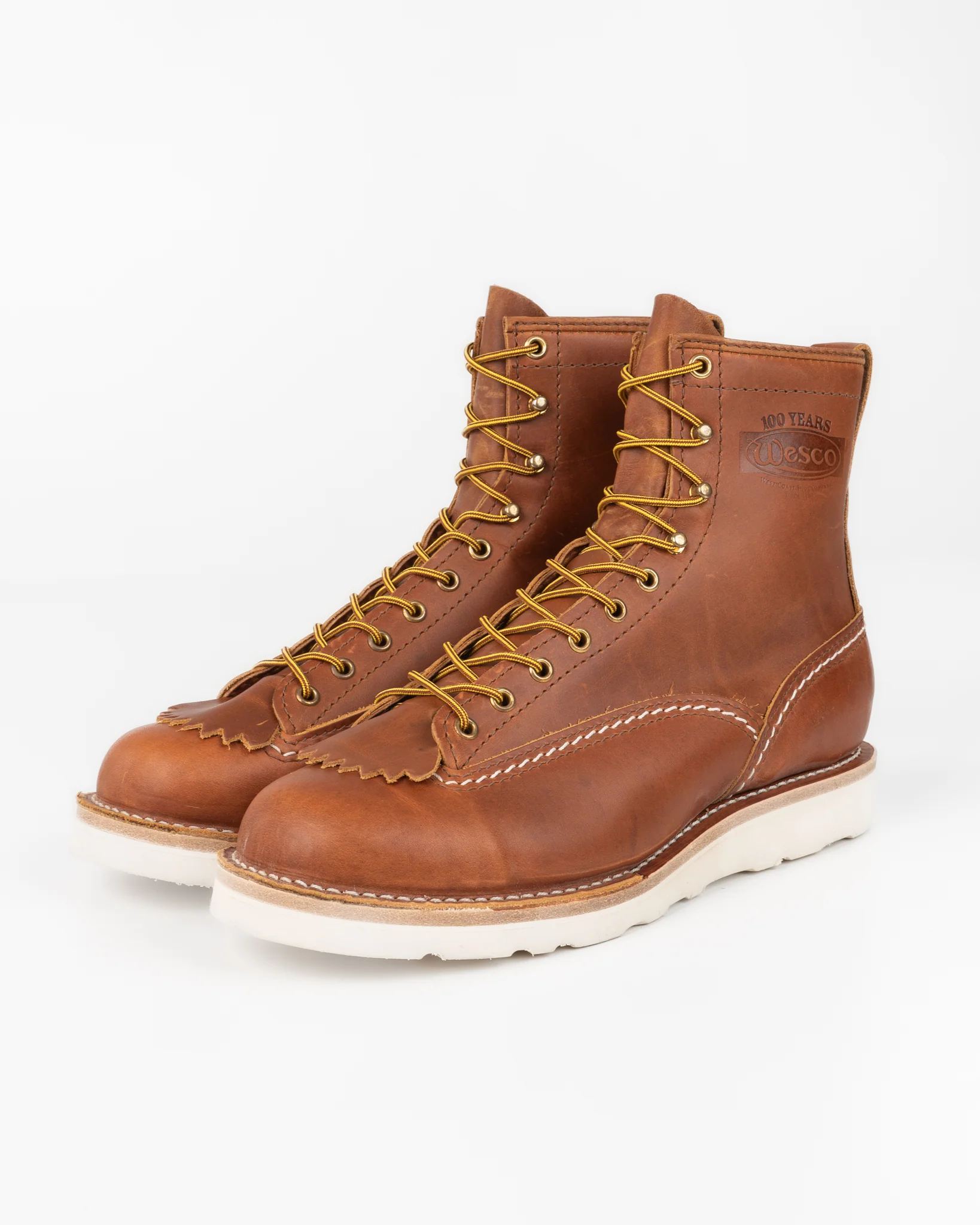 Iron Heart Int'l x Wesco® - 8" Domain Jobmaster® Boot - British Tan. The "Journeyman"