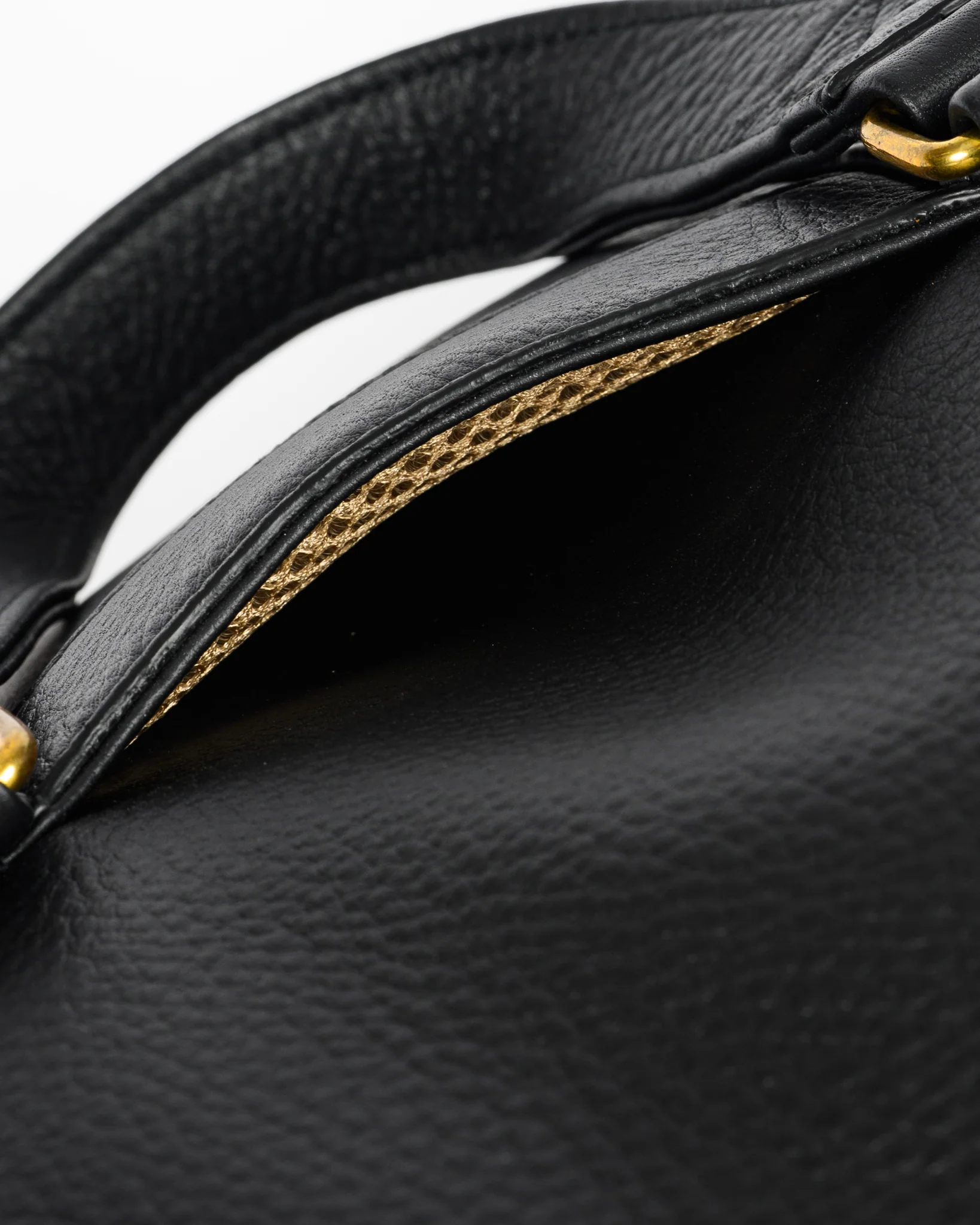 OGL Tumbled Leather Fold-Down Briefcase - Black