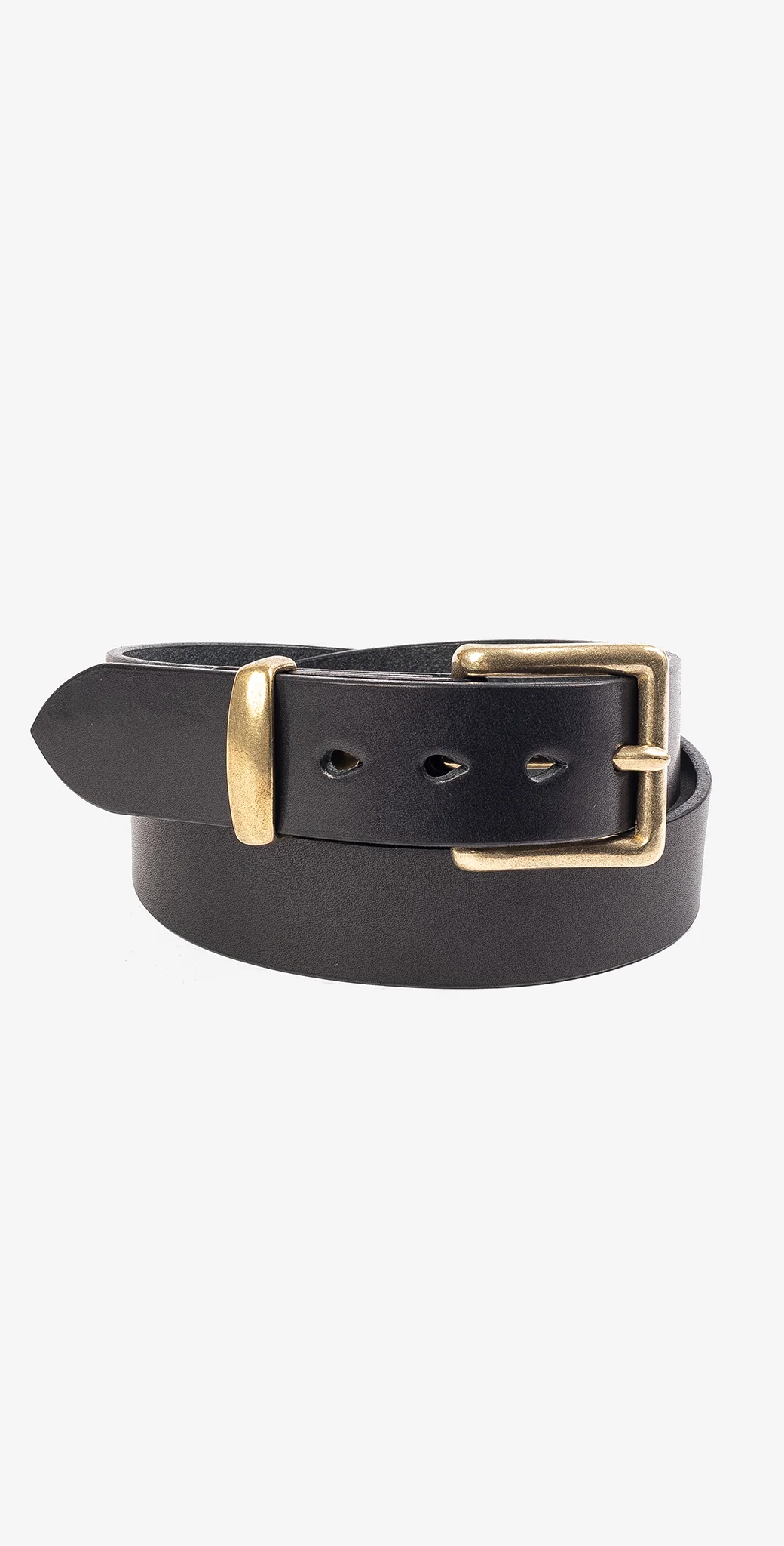Heavy Duty "Tochigi" Leather Belt - Black