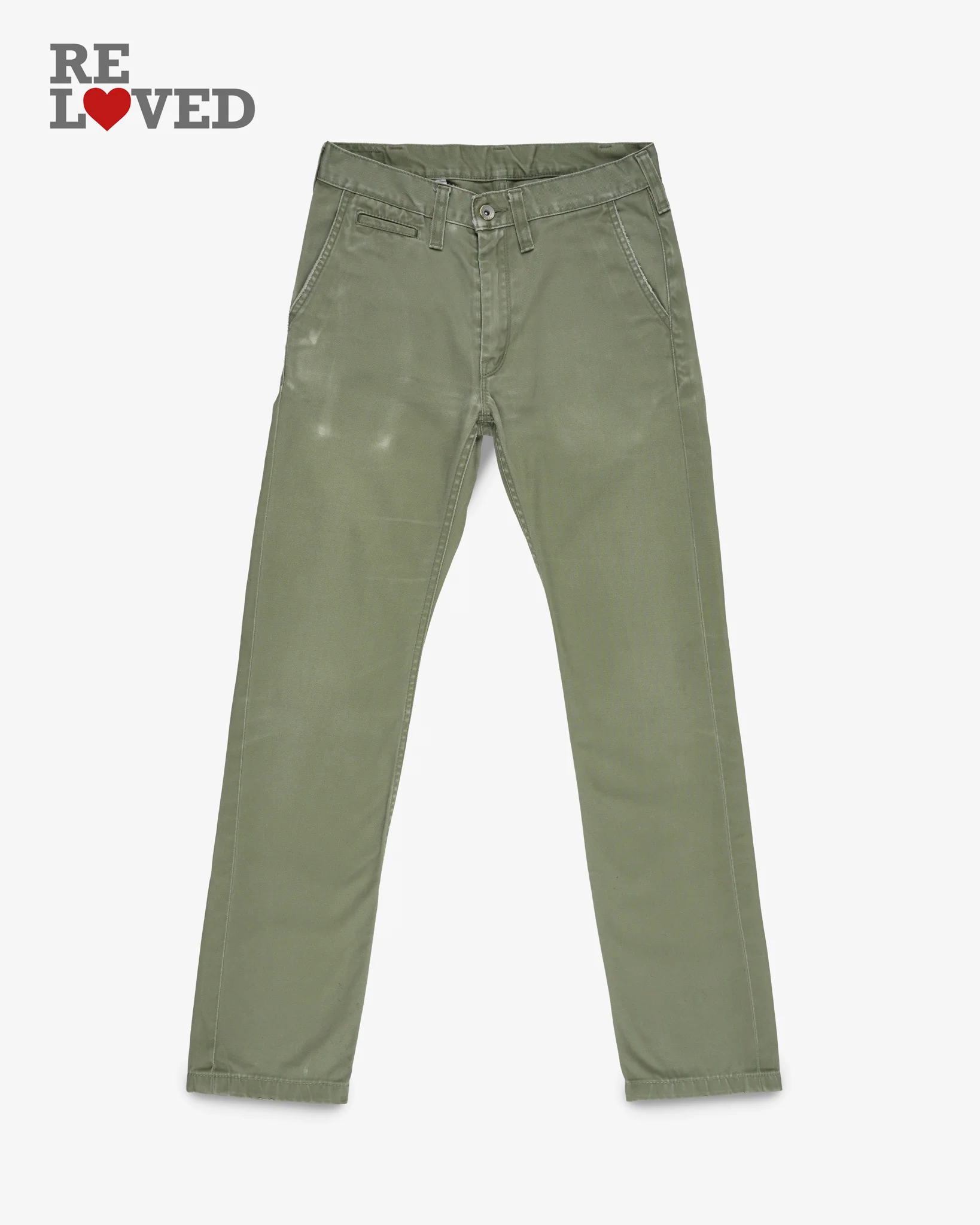 5187-9oz-mercerised-selvedge-cotton-slim-tapered-chinos-olive-ih-721-olv-tag-31-hemmed-to-31.5-1.webp 9oz Mercerised Selvedge Cotton Slim Tapered Chinos - Olive (IH-721-OLV) Tag 31, Hemmed to 31.5"