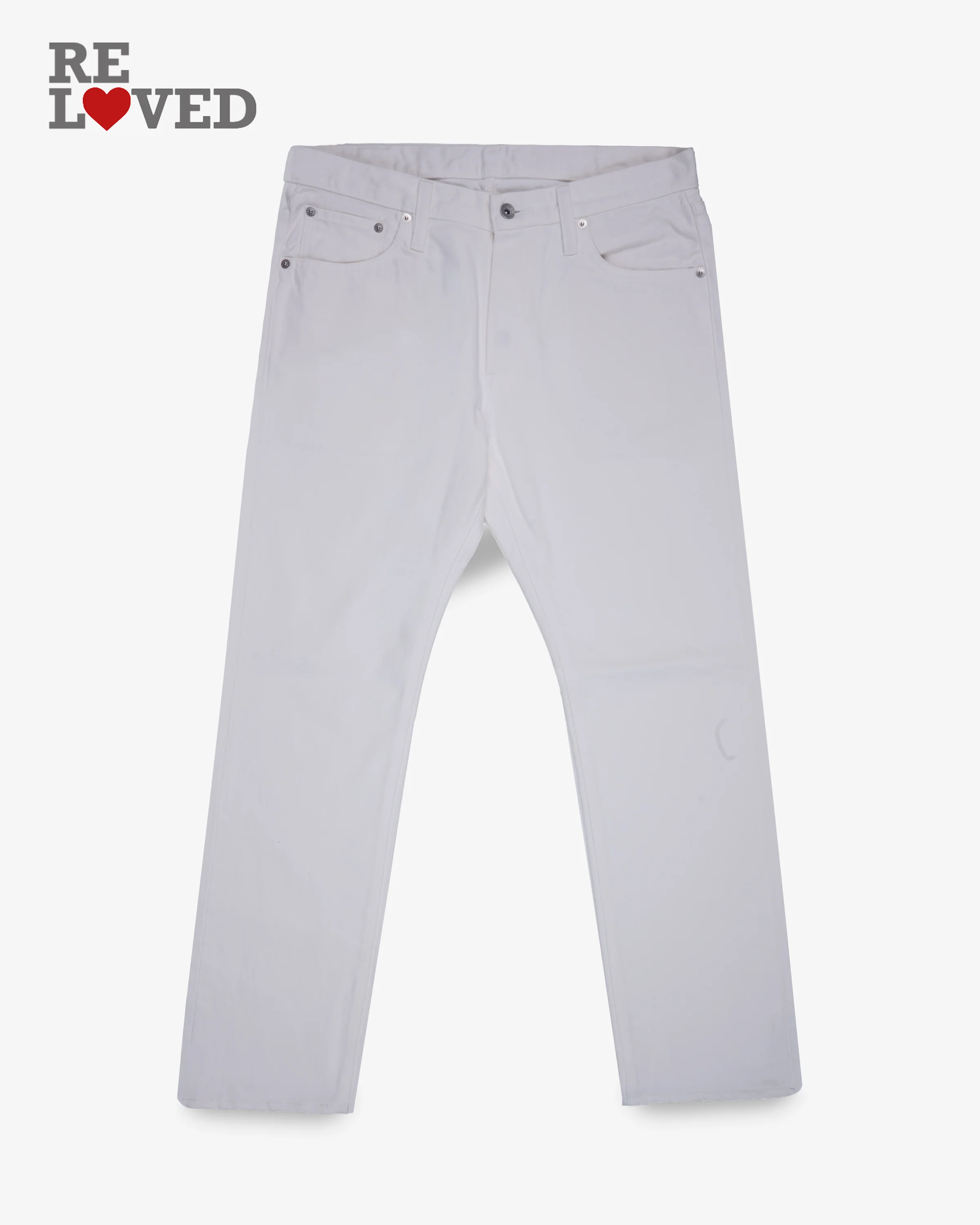 5189-13.5oz-denim-slim-tapered-cut-jeans-white-ih-777-wt-tag-34-hemmed-to-28.5-1.webp 13.5oz Denim Slim Tapered Cut Jeans - White (IH-777-WT) Tag 34, Hemmed to 28.5"