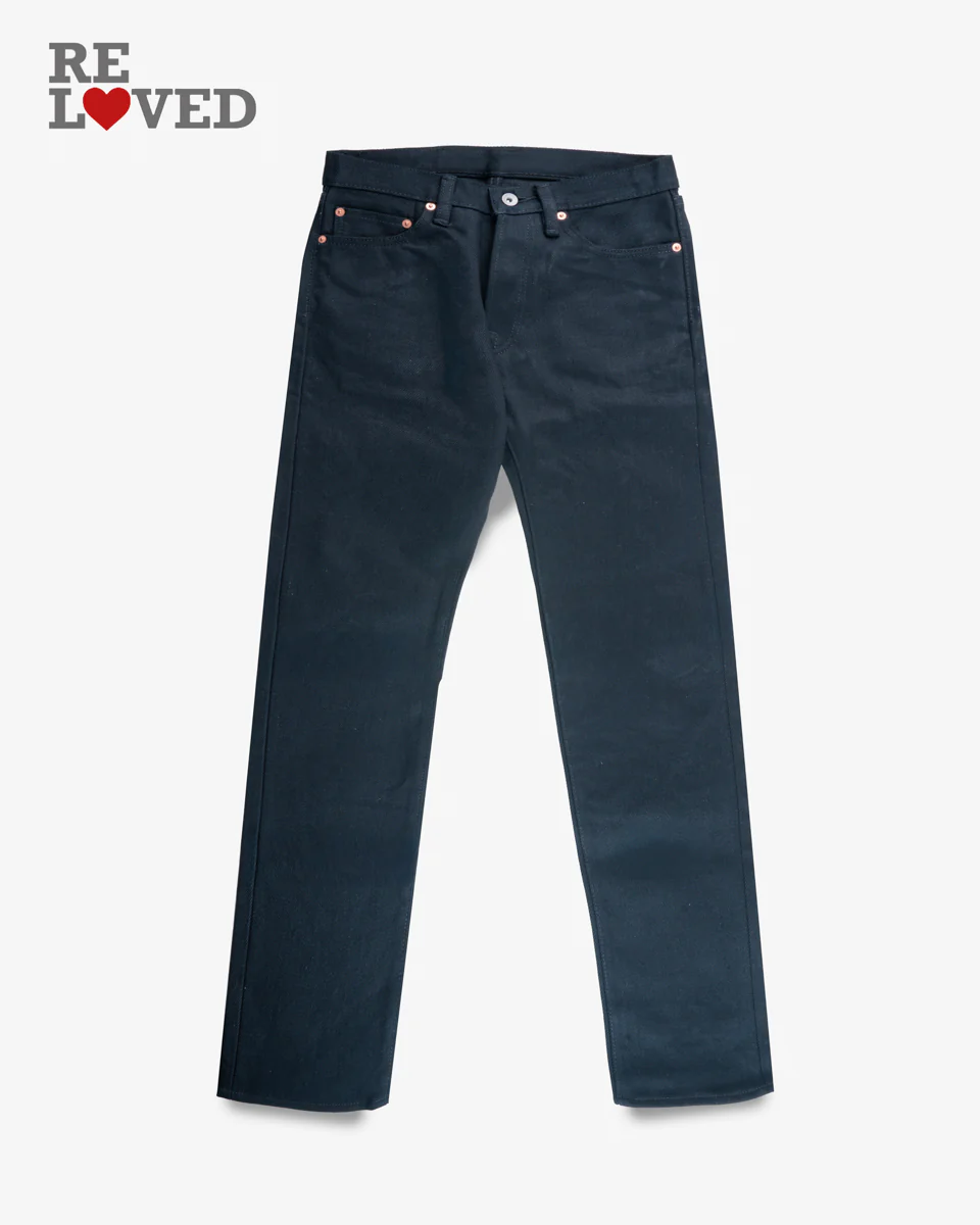 21oz Selvedge Denim Straight Cut - Superblack Non-Fade (IH-634S-SB) Tag 29, Hemmed to 31.0"
