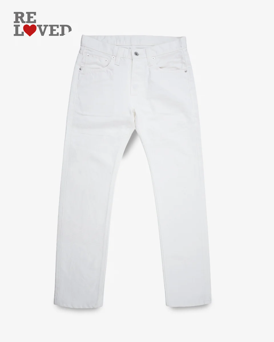 5214-13.5oz-denim-slim-tapered-cut-jeans-white-ih-777-wt-tag-30-hemmed-to-30.5-1.webp 13.5oz Denim Slim Tapered Cut Jeans - White (IH-777-WT) Tag 30, Hemmed to 30.5"