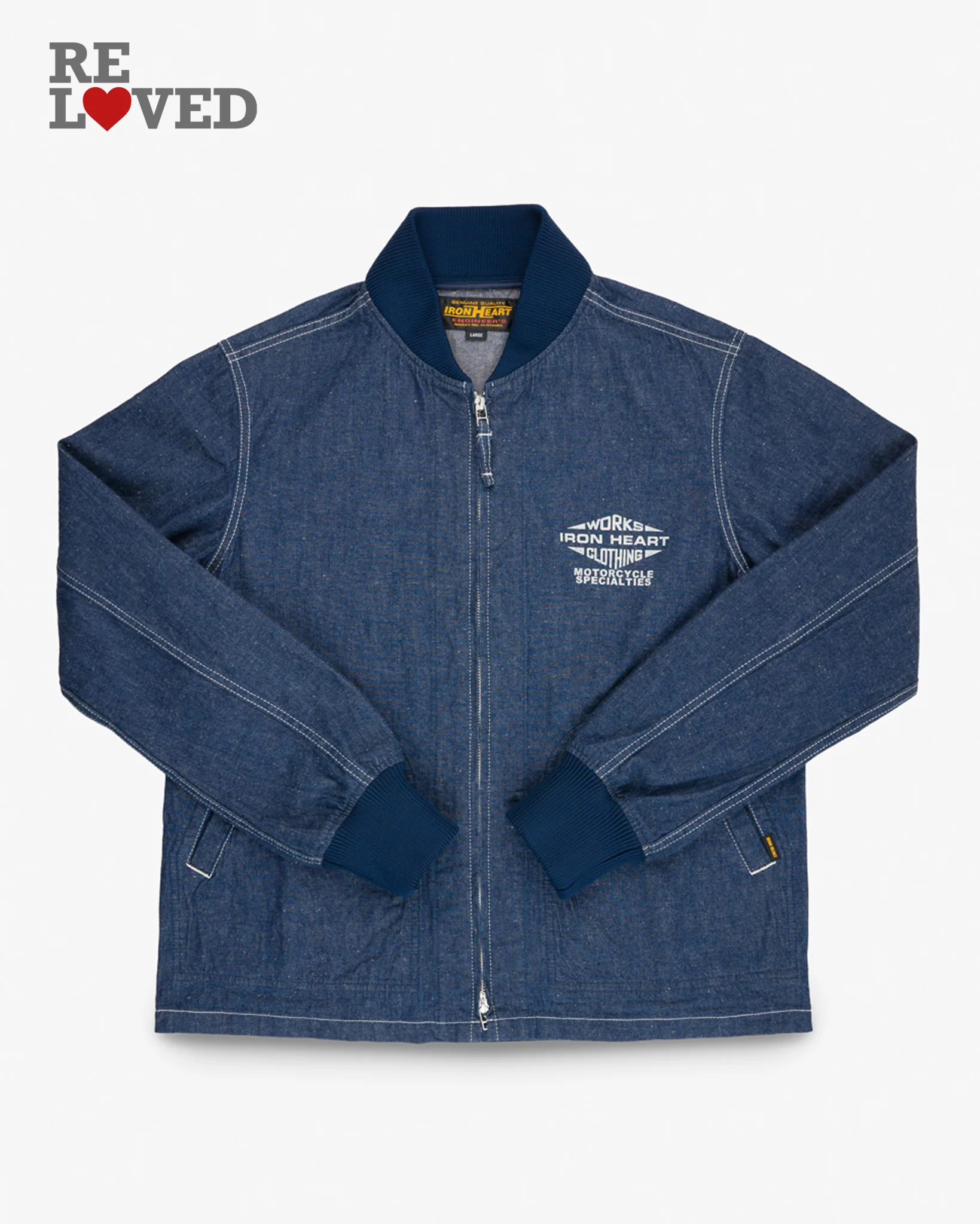 5266-10oz-nep-denim-windbreaker-indigo-ihj-146-ind-tag-large-1.webp 10oz Nep Denim Windbreaker - Indigo (IHJ-146-IND) Tag Large