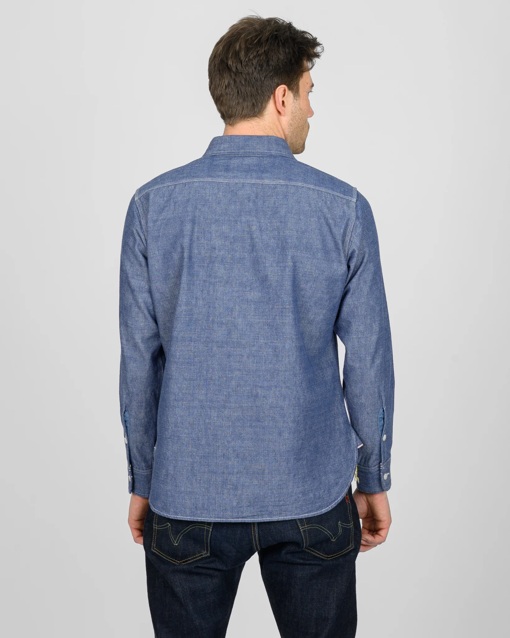 5369-10oz-selvedge-chambray-work-shirt-blue-3.webp 10oz Selvedge Chambray Work Shirt - Blue