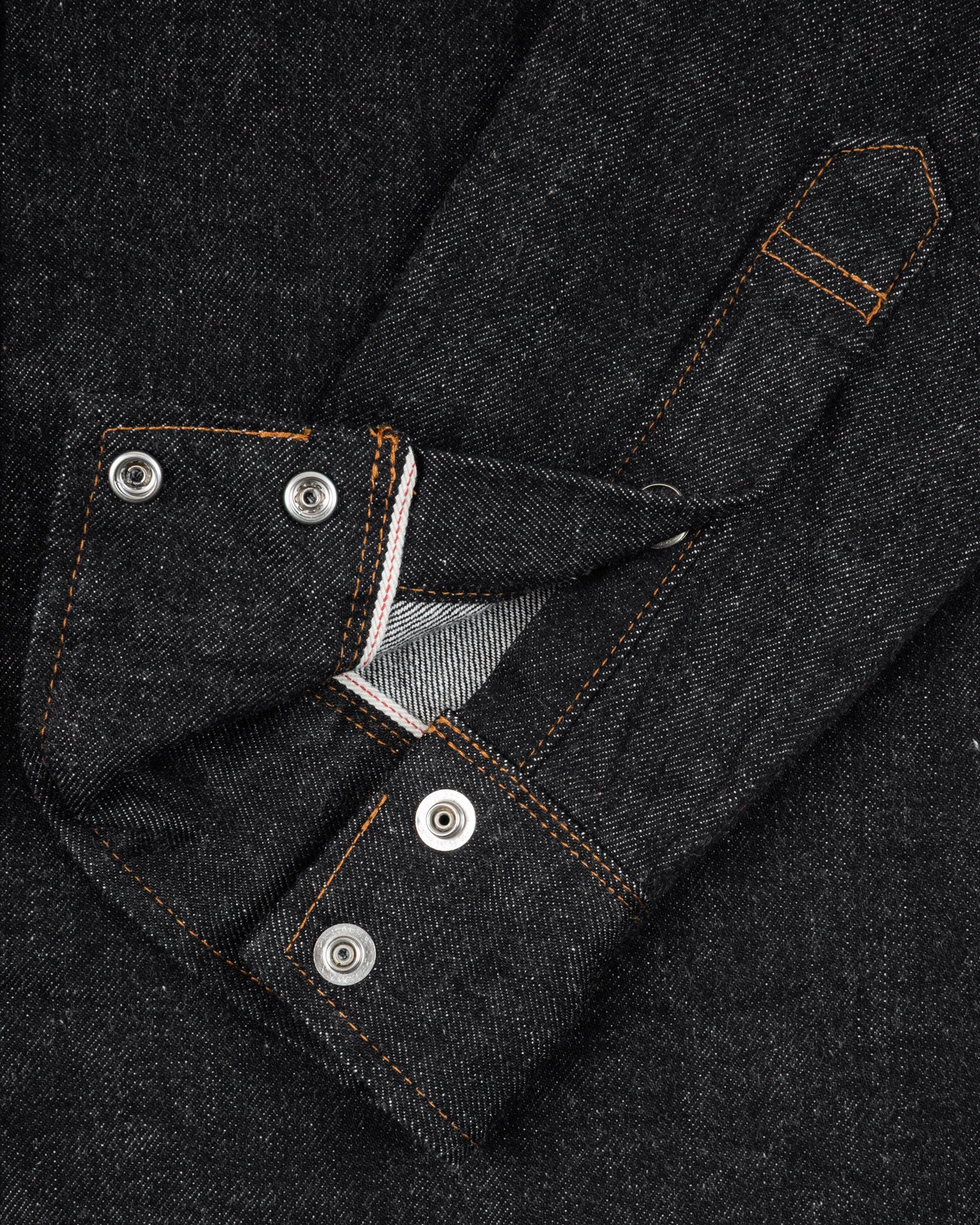 12oz Selvedge Denim Western Shirt - Black