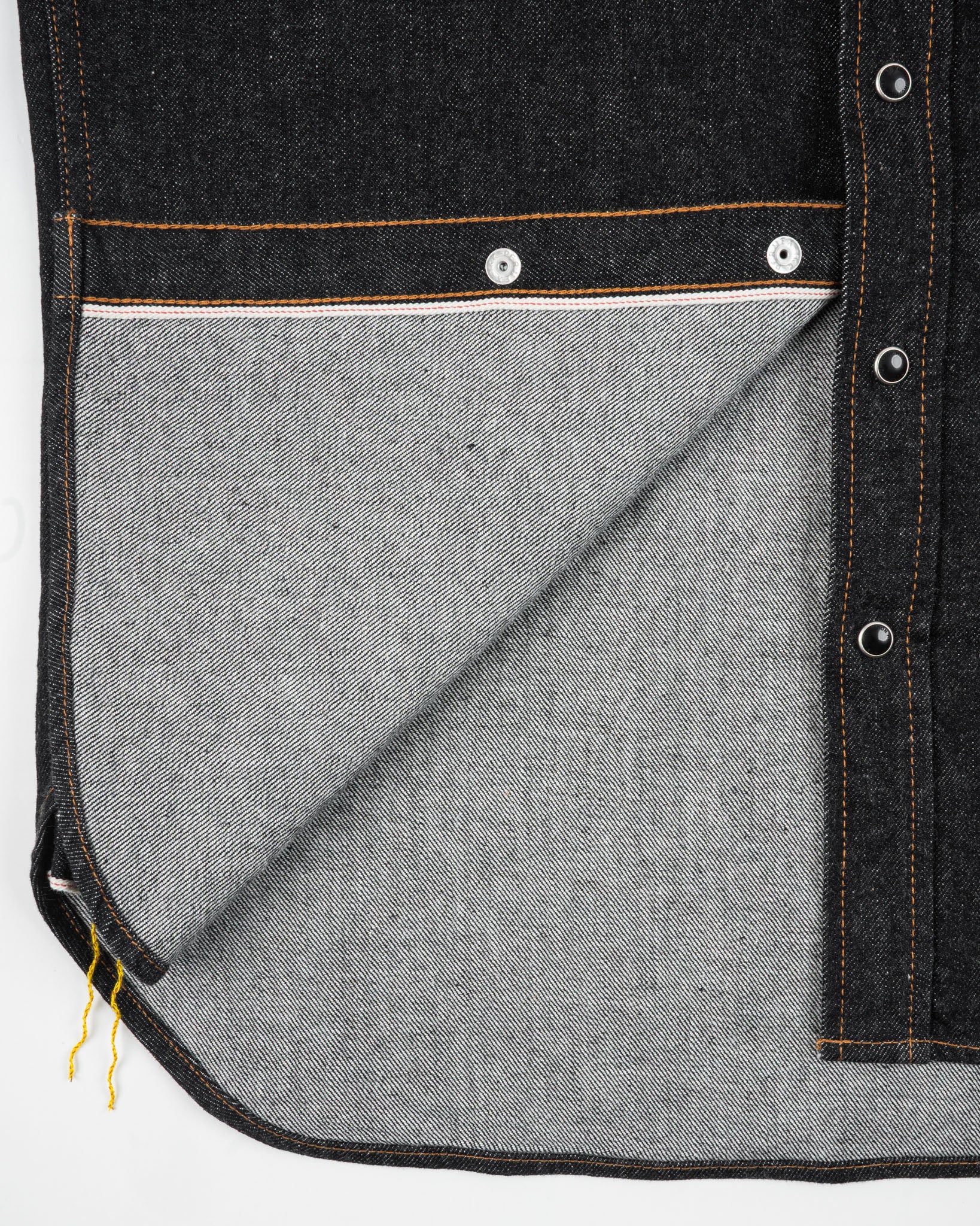 12oz Selvedge Denim Western Shirt - Black
