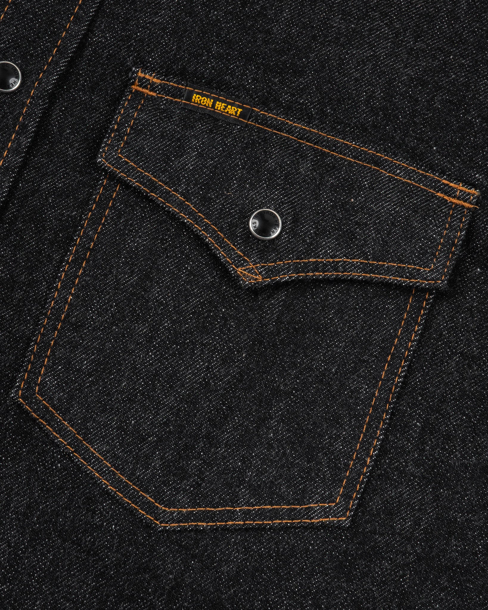 12oz Selvedge Denim Western Shirt - Black