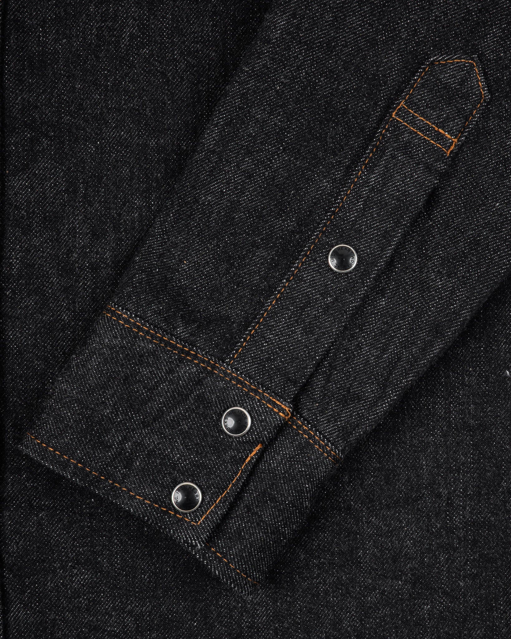 12oz Selvedge Denim Western Shirt - Black