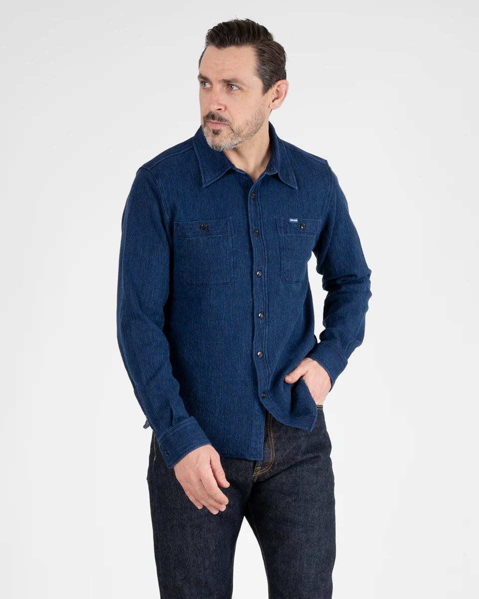 Waffle Work Shirt - Indigo