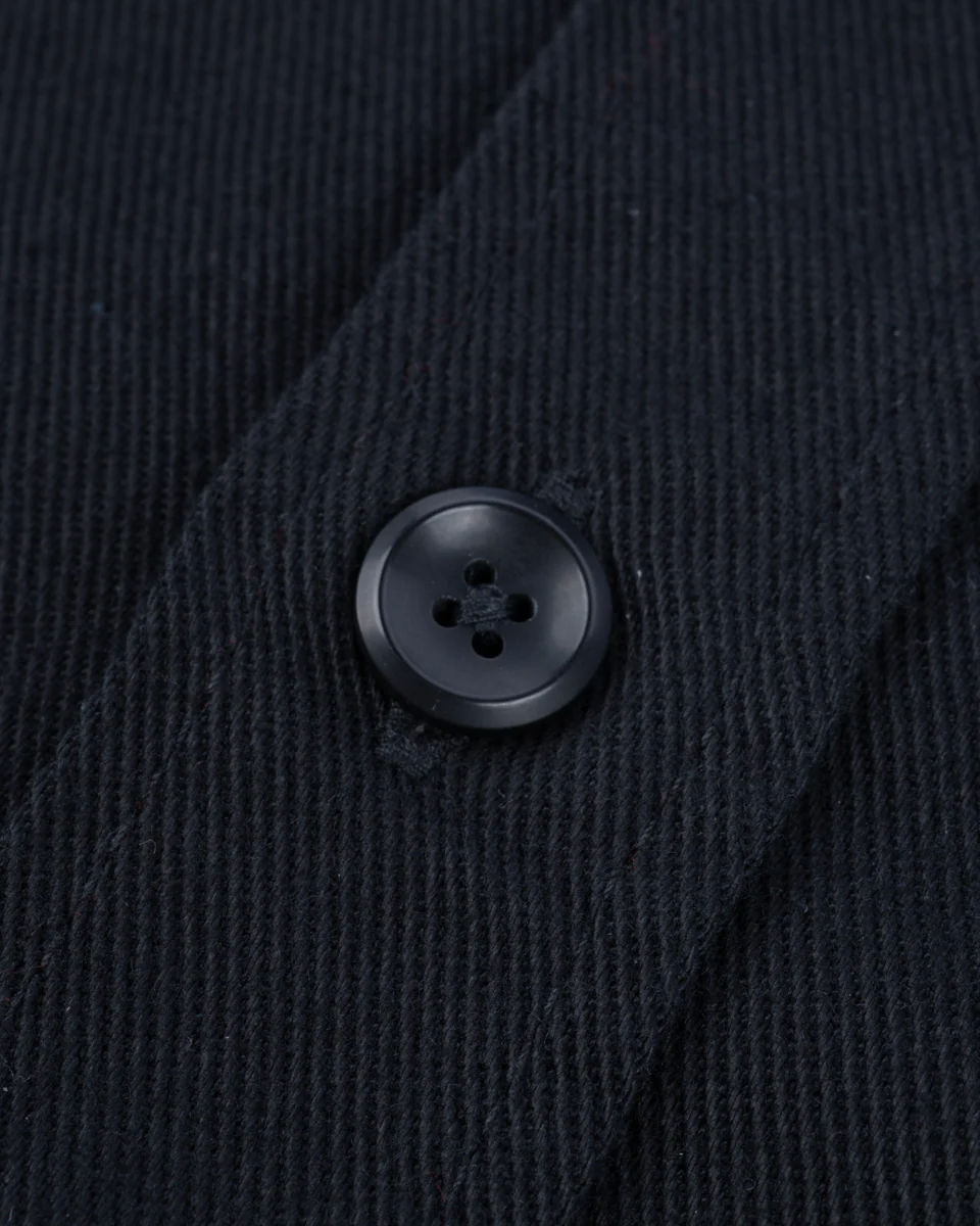 9oz Cotton Linen Work Shirt - Black
