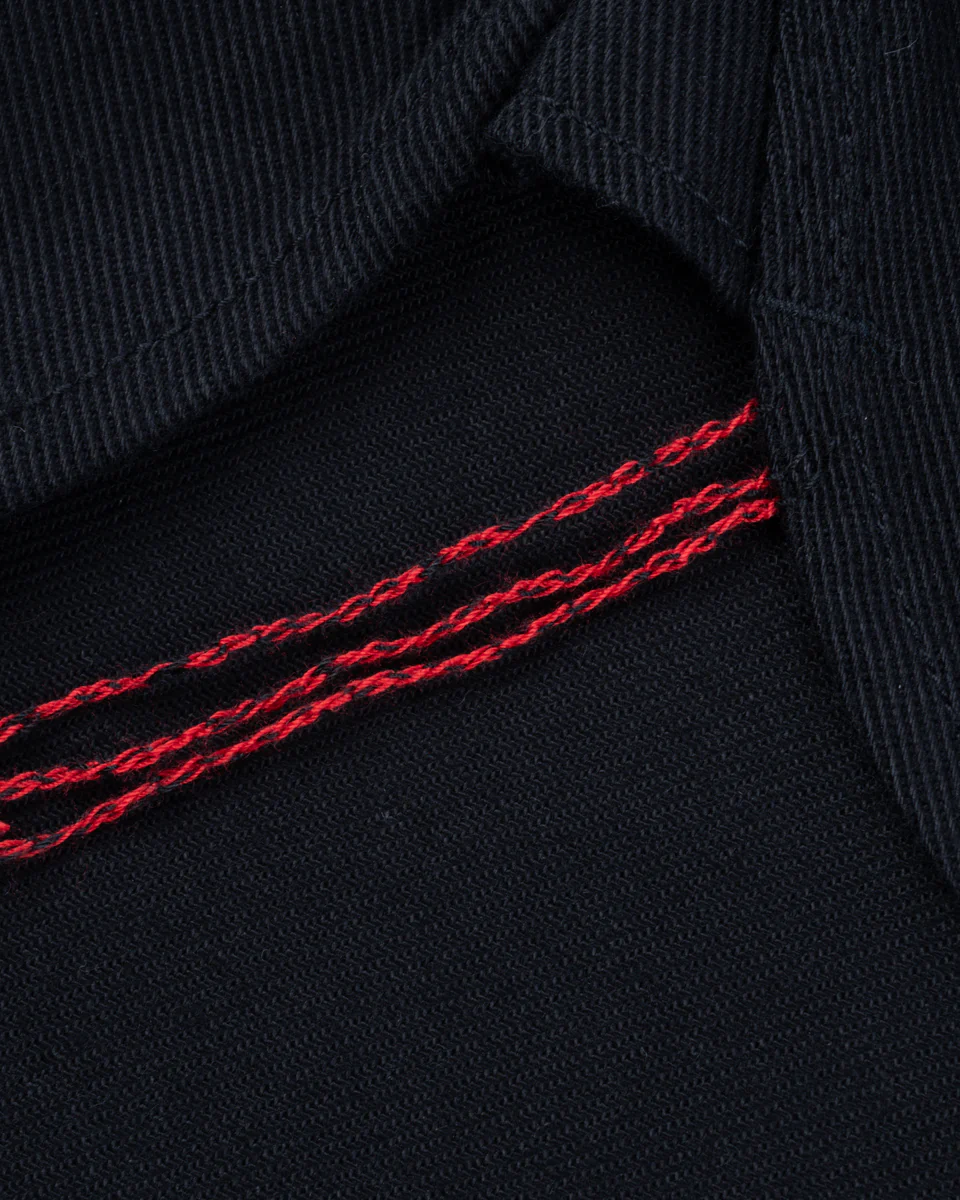 9oz Cotton Linen Work Shirt - Black