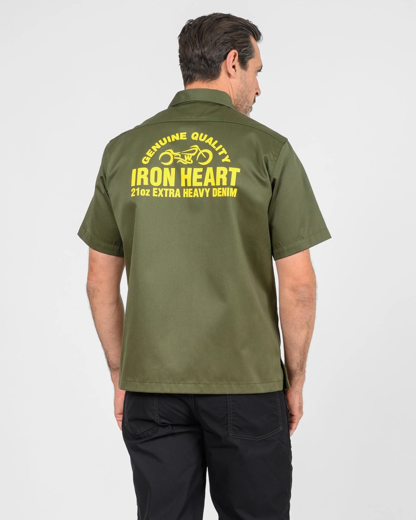 9.6oz T/C Short Sleeved Mechanic Shirt - Olive Drab Green