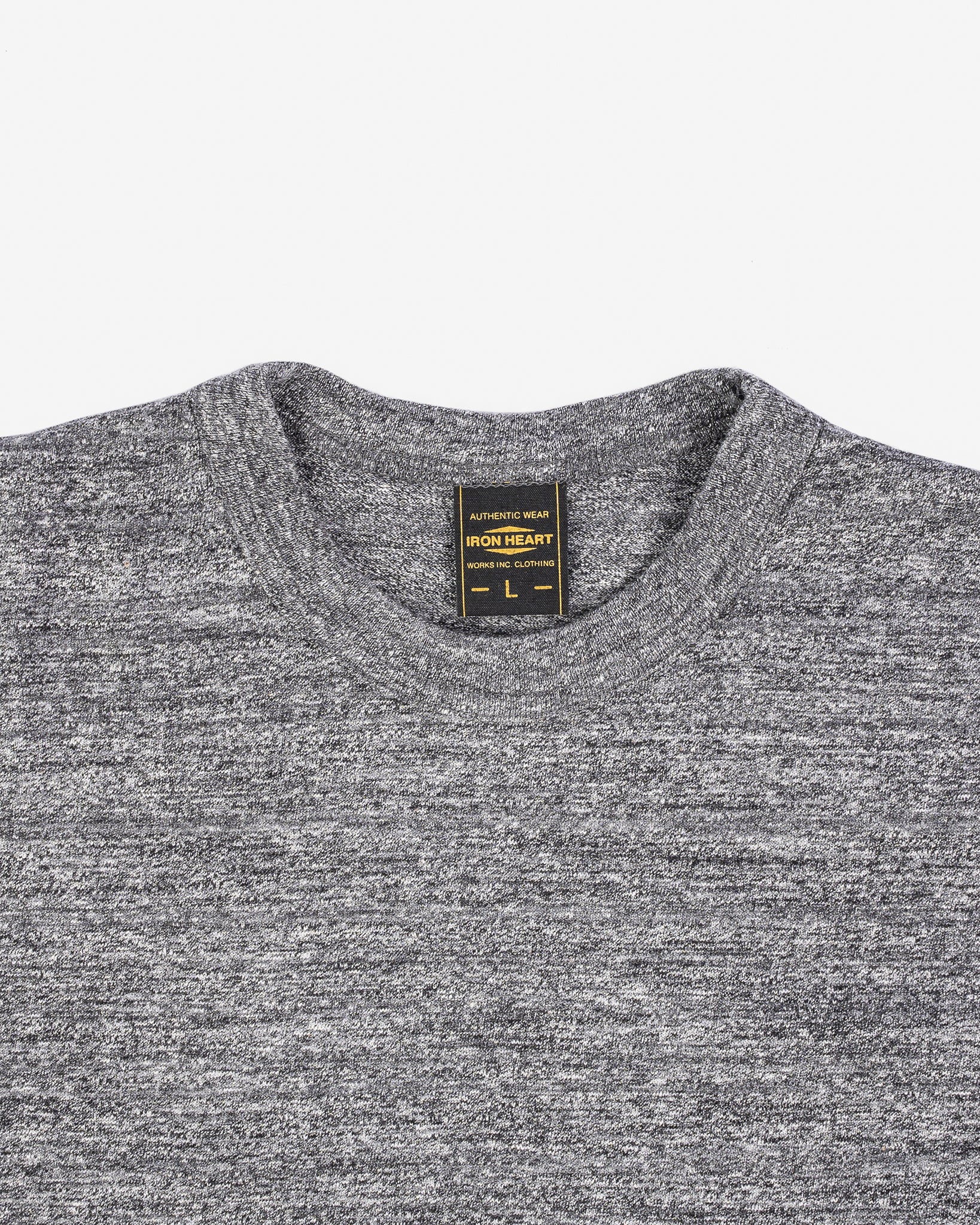5974-6.5oz-loopwheel-crew-neck-t-shirt-with-longer-body-grey-5.jpg 6.5oz Loopwheel Crew Neck T-Shirt with longer body - Grey