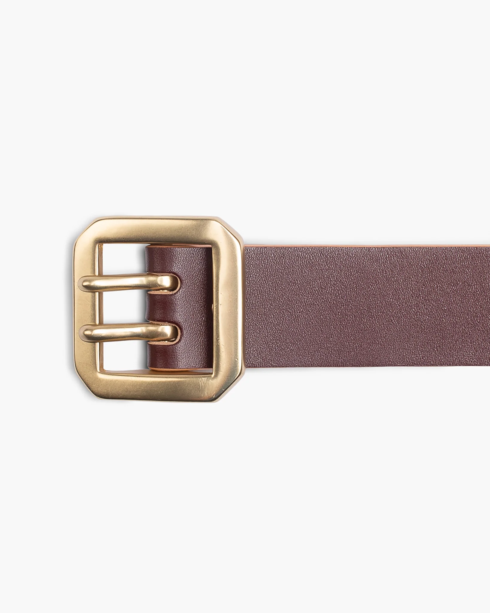OGL Double Prong Garrison Buckle  Leather Belt - Hand-Dyed Brown