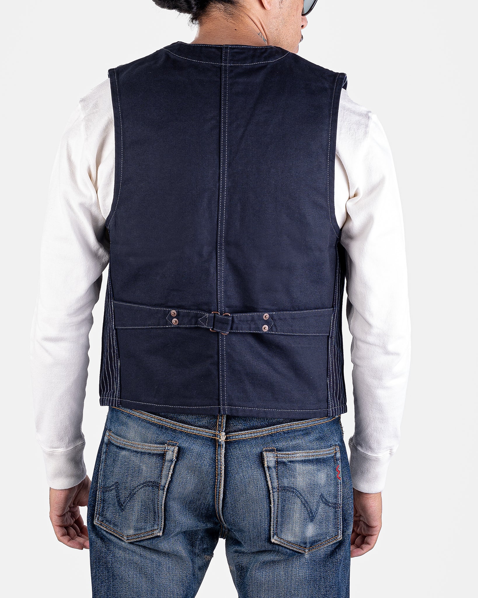 12oz Wabash/Duck Work Vest - Indigo/Navy