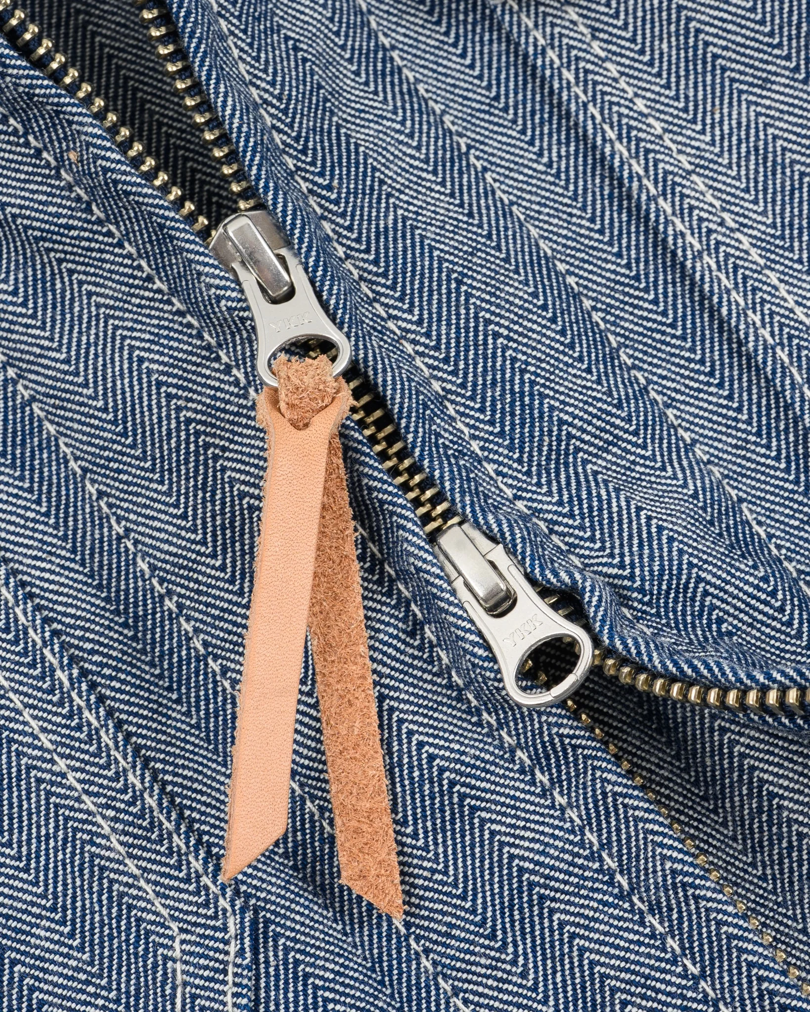 10.5oz Herringbone Work Jacket - Indigo (IHJ-164-BLU) Size Large