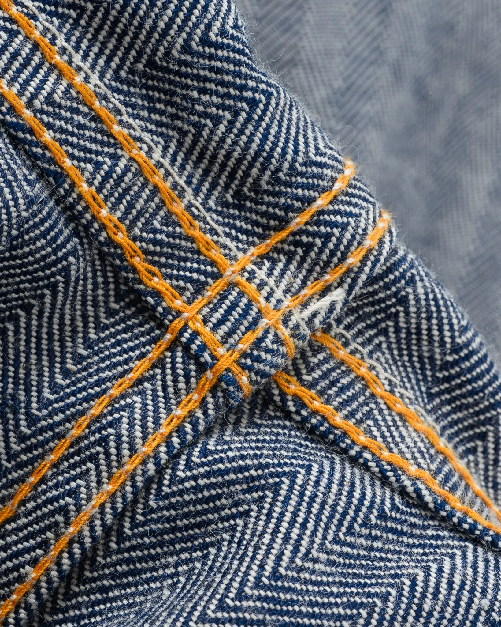 10.5oz Herringbone Work Jacket - Indigo (IHJ-164-BLU) Size Large