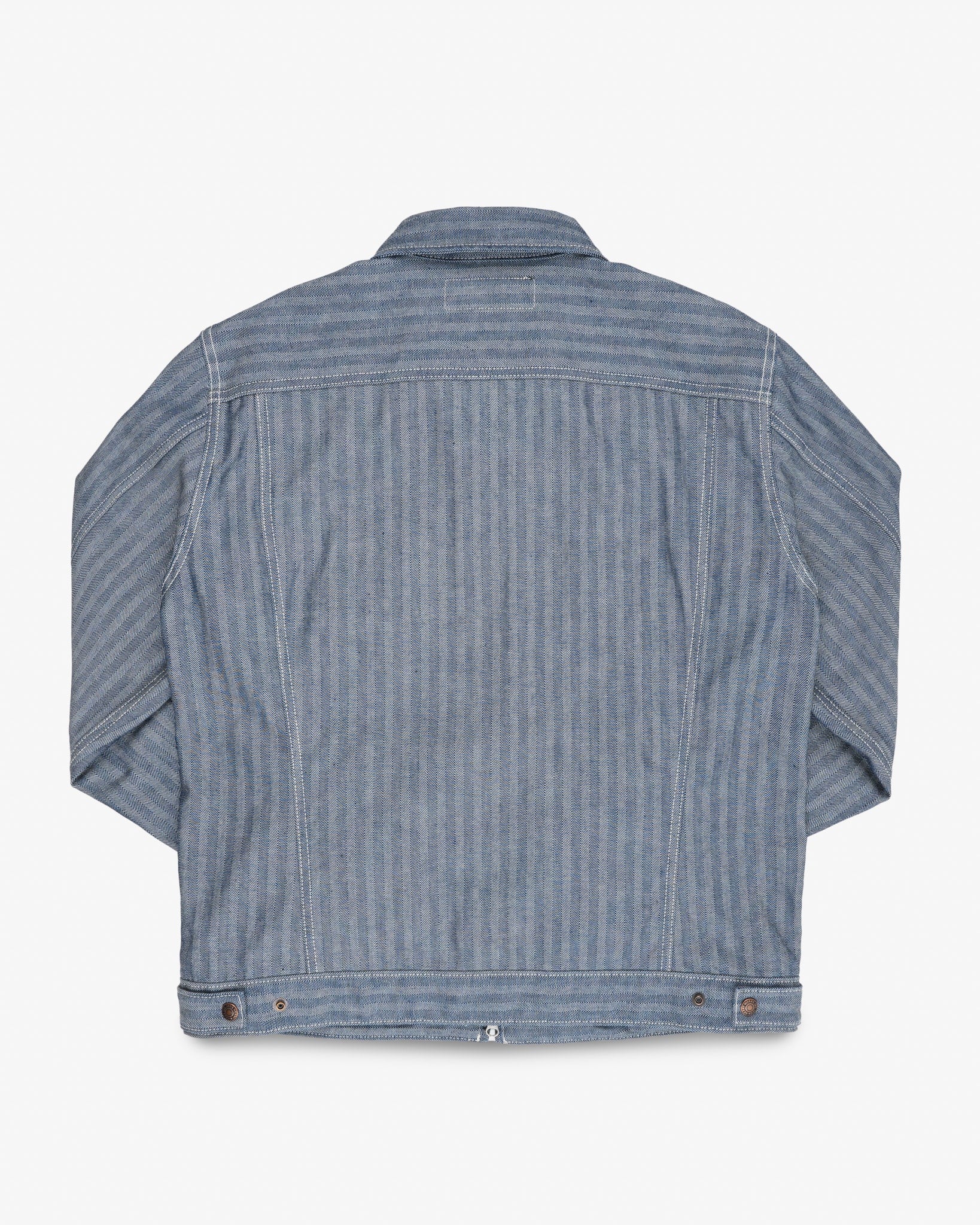 10.5oz Herringbone Work Jacket - Indigo (IHJ-164-BLU) Size Large