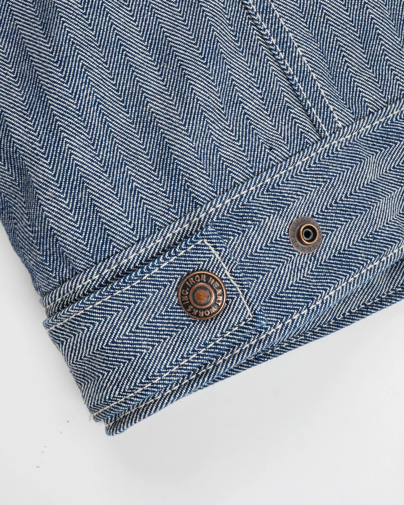 10.5oz Herringbone Work Jacket - Indigo (IHJ-164-BLU) Size Large