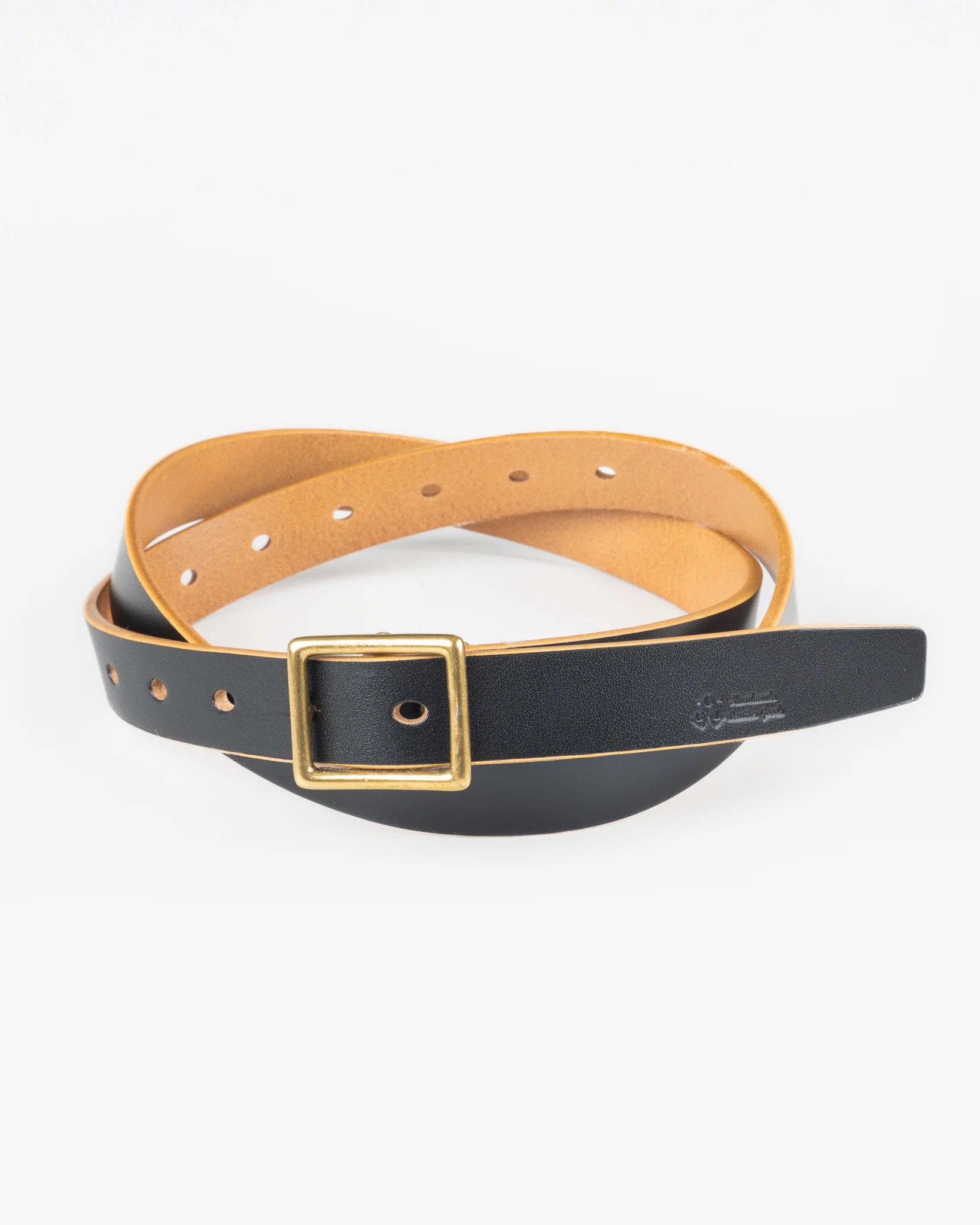 717-ogl-obbies-square-buckle-leather-belt-hand-dyed-black-1.webp OGL Obbies Square Buckle Leather Belt - Hand Dyed Black