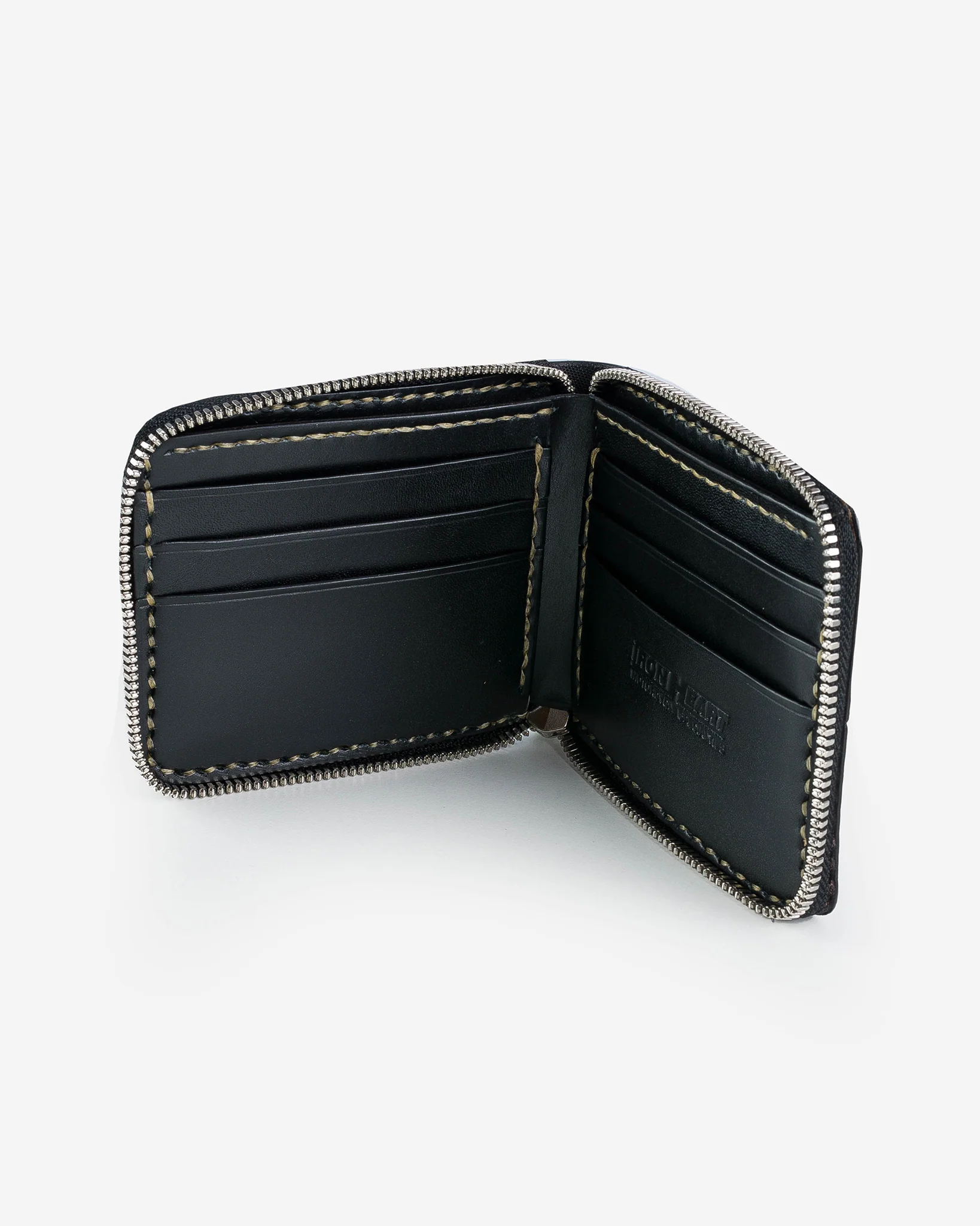 Zip-Secured Shell Cordovan Wallet - Navy Blue